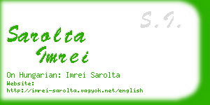 sarolta imrei business card